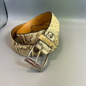 Vero Pitone Women Belt Python Rare Durable Leather Lining Made in Italy 1.5” Wid